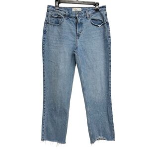 Abercrombie & Fitch The 90s straight mid rise size 30 Short Curve Love | raw hem